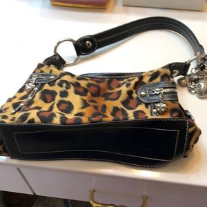 Kathy Van Zeeland animal print small handbag